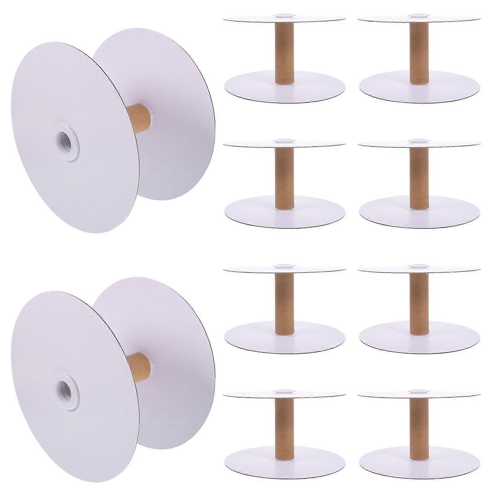 10Pcs Empty Wire Spools Removable Paper Sewing Spools Thread Spools Embroidery Weaving Bobbins