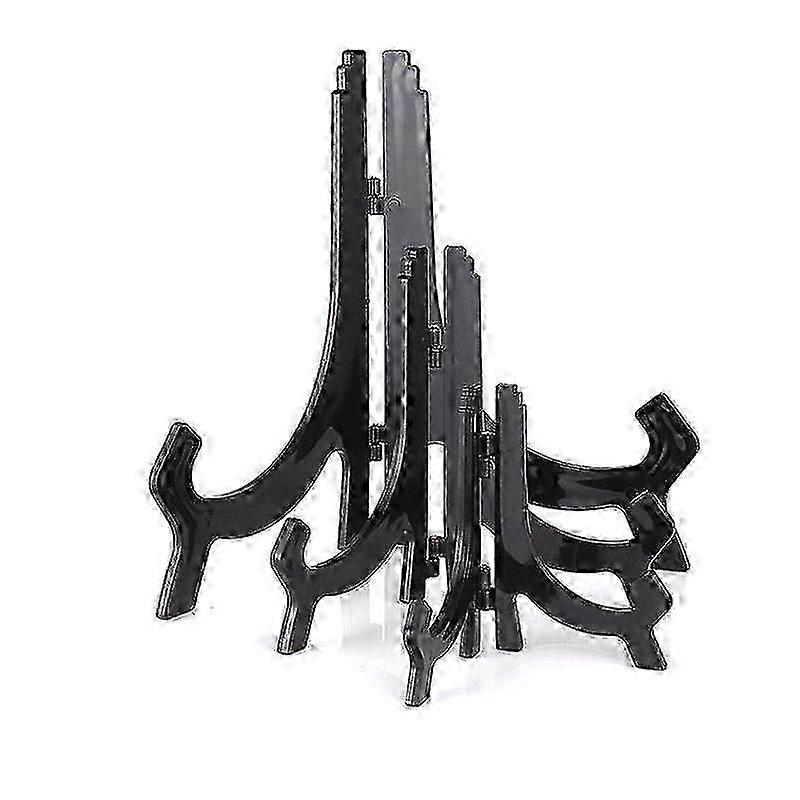 Black Acrylic Easel Stand for Displaying Photos, Artwork & Home Decor Items - Sturdy Picture Frame Holder