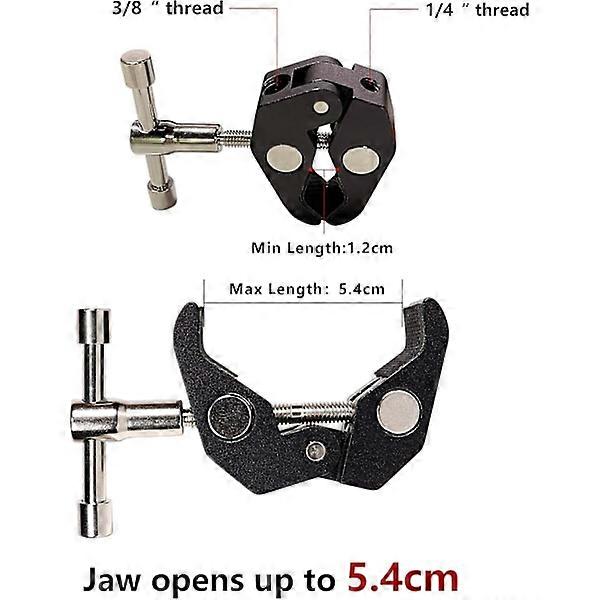 Super Clamp with 1/4 and 3/8 Thread for Photography, Camera Monitor - 2-Pack