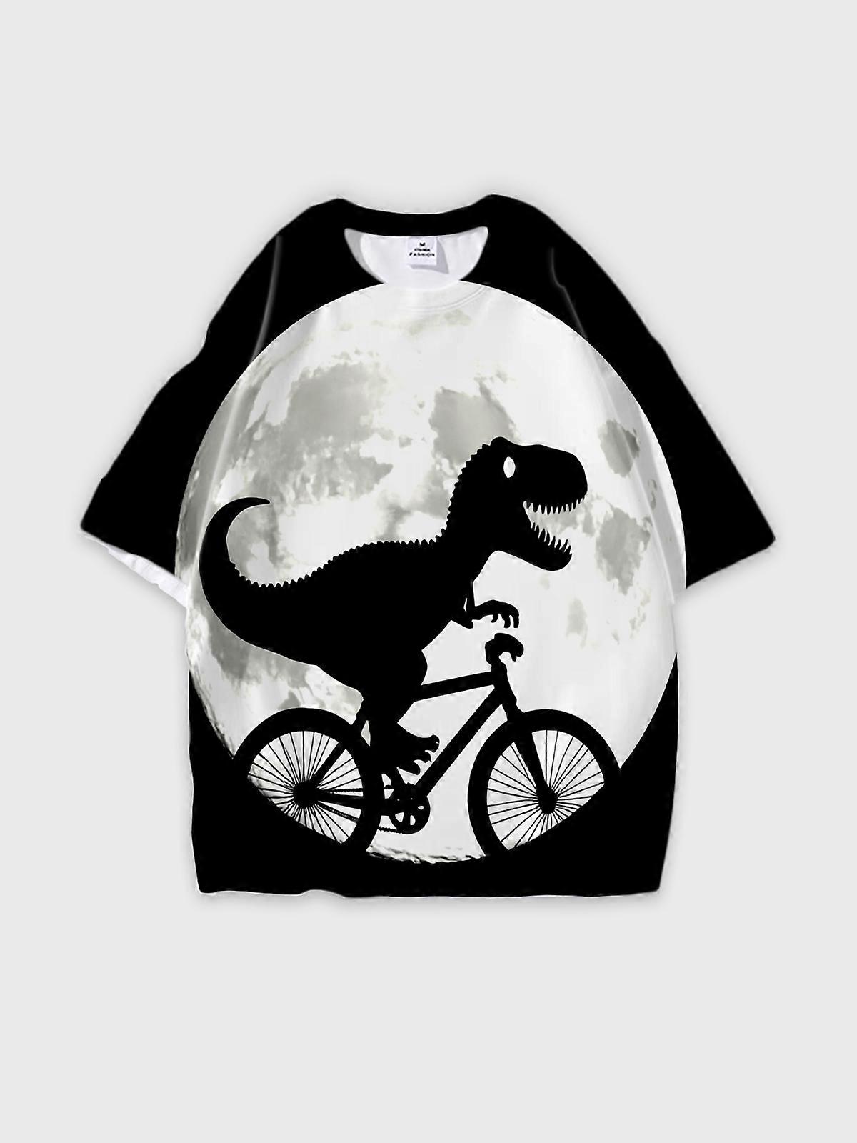 T-Shirt Short Sleeve Round Neck, Summer Casual Loose Graphic Tee, Unisex Pattern U1851