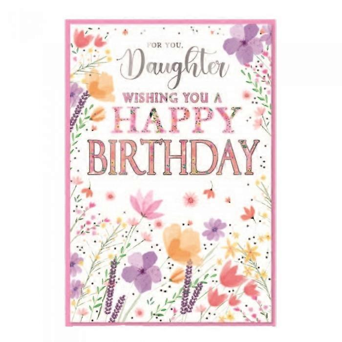 Simon Elvin For You Daughter Floral Happy Birthday Greetings Card (Pack of 6)