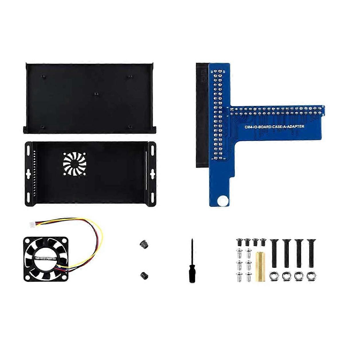 For Compute Module 5 IO Board Metal Case with Integrated Cooling Fan, and Efficient Design