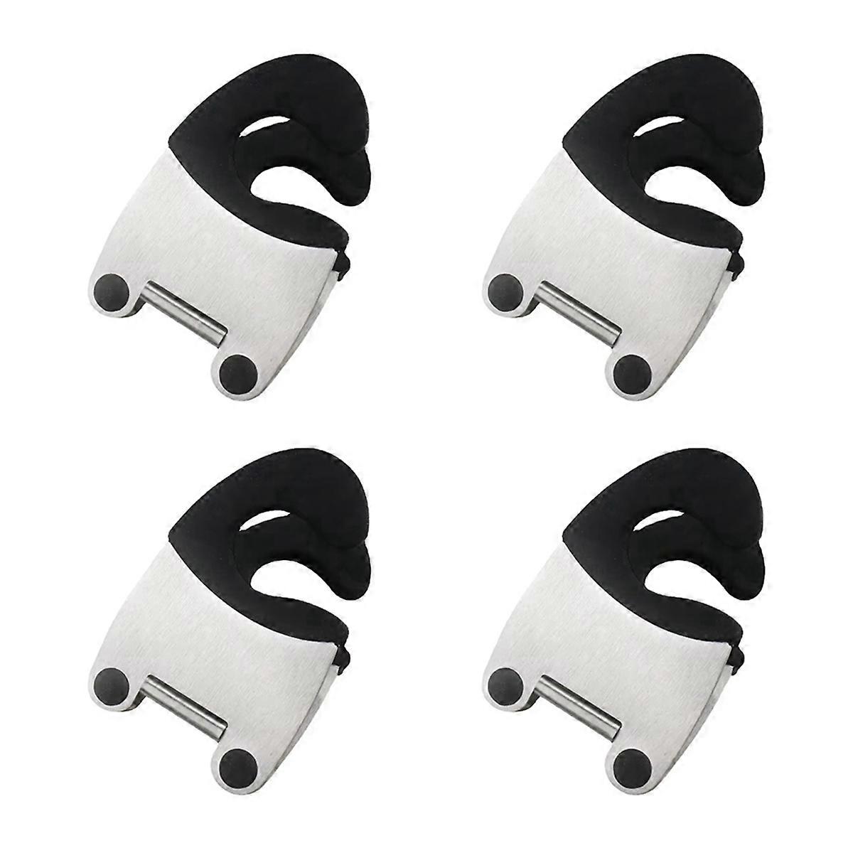 Stainless Steel Pot and Spoon Rack, Anti-Scalding Pot Clamp Spoon Rack, Kitchenware Bowl Clamp, Cooking Utensil Black