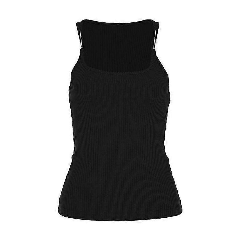 Luvette Women's Invisible Strap Slim Fit Ribbed Tank Top