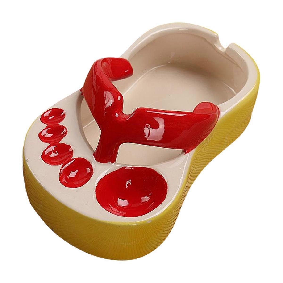 French Fries Plate Funny Slipper Shaped for Restaurant Home Red