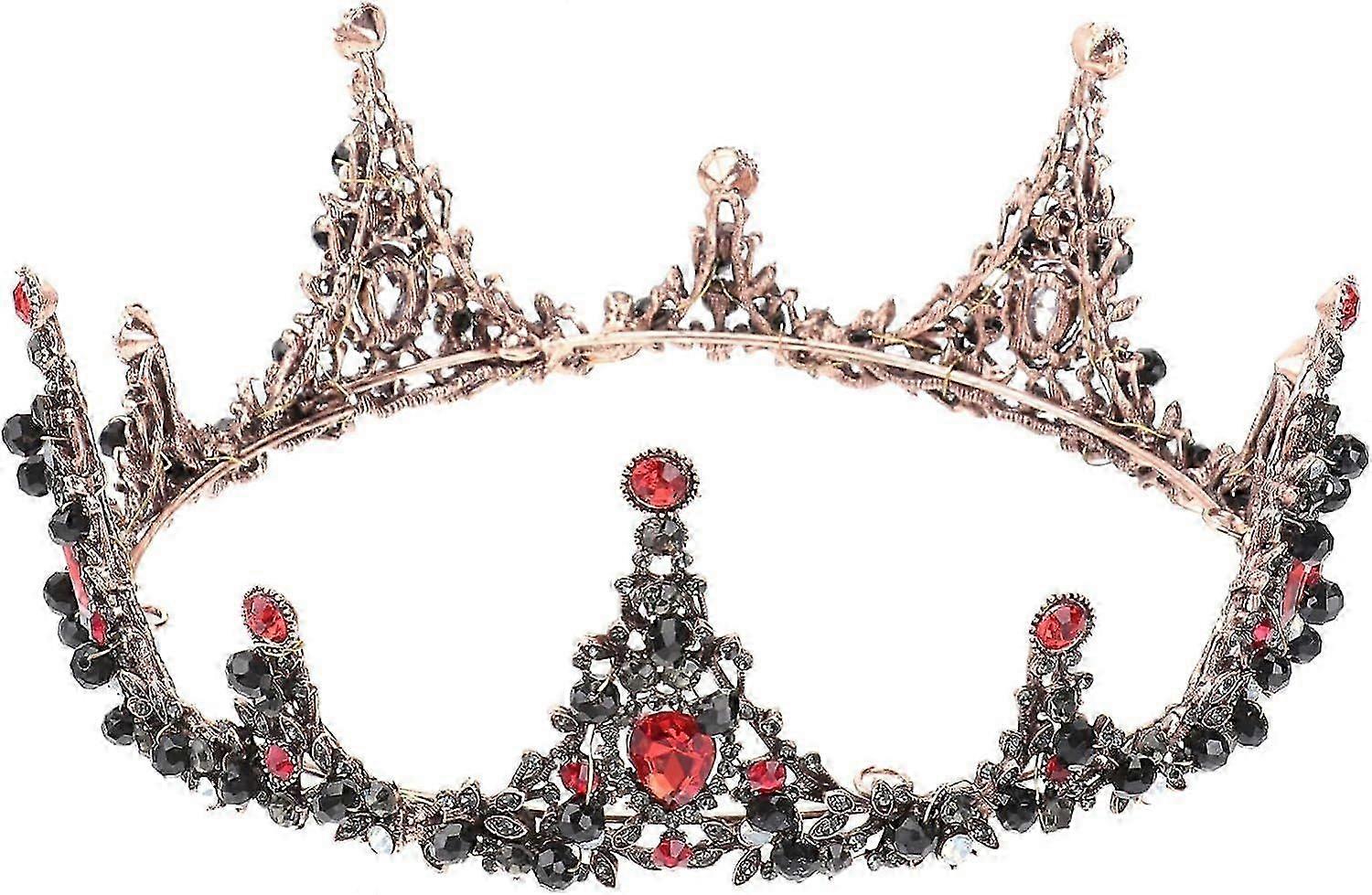 Baroque Tiara Headpiece - Bride Crowns Tiaras Rhinestones Bridal Tiara Crystal