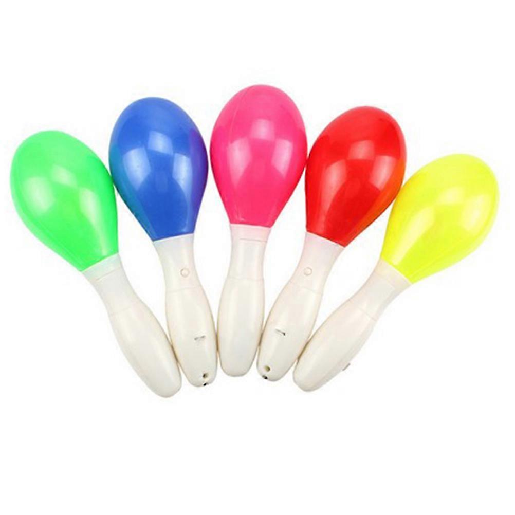 Light-Up Sand Hammer Maracas Toy for Party Use 2Pcs Plastic Musical Props