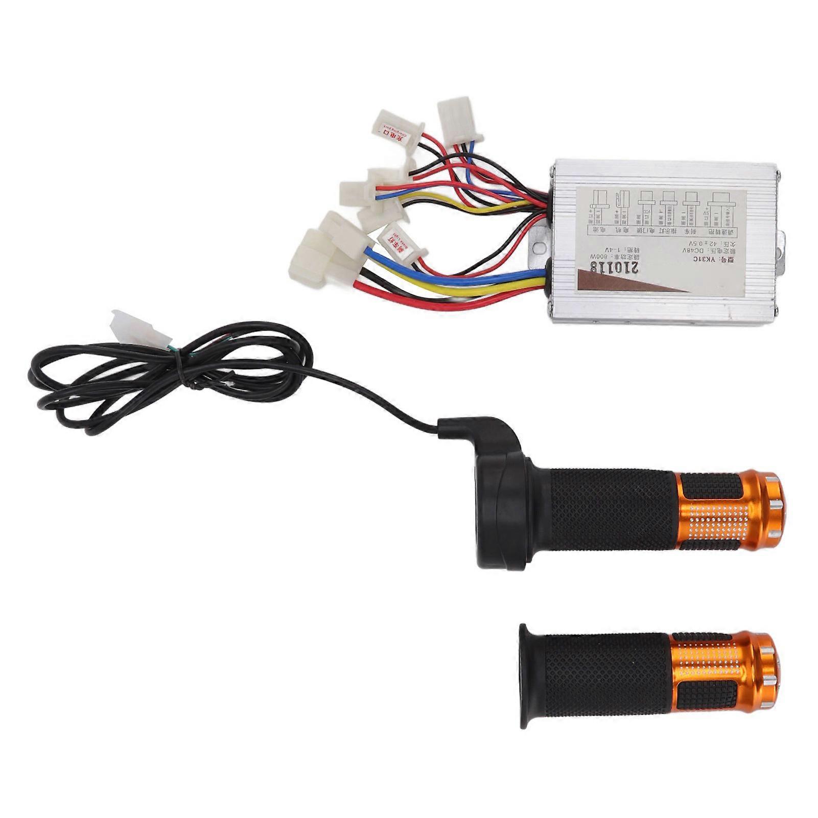 48V 800W Brushed Motor Controller with Yellow Grips & Aluminum Shell