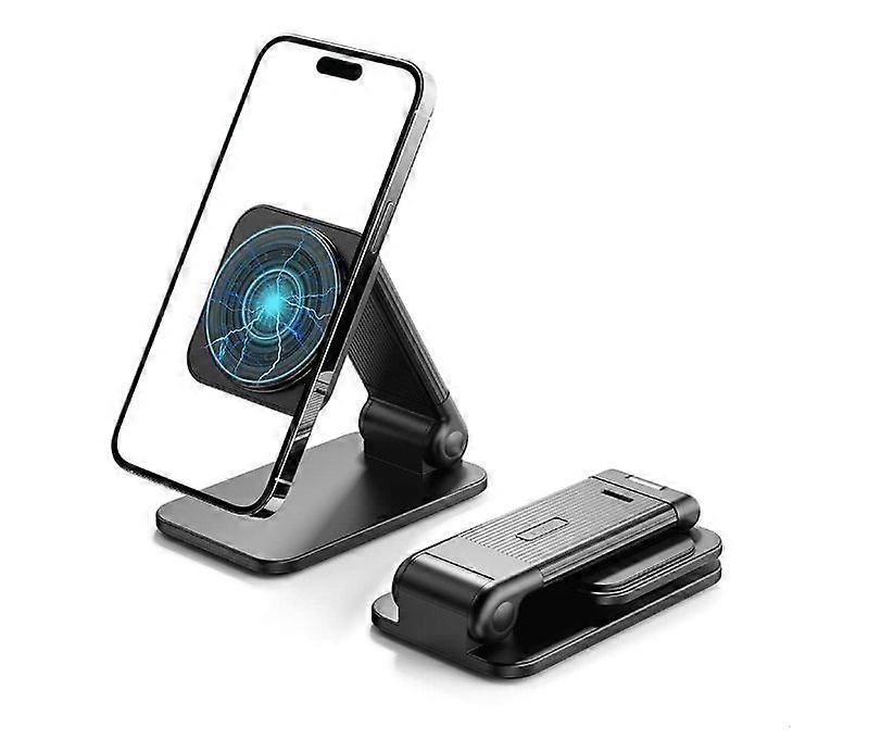 StandMe Mag Foldable Magnetic iPhone Stand for Desk, Height Adjustable Hands-Free Magnetic Phone Holder Stand, Compatible with iPhone 15 14 13 12 Seri