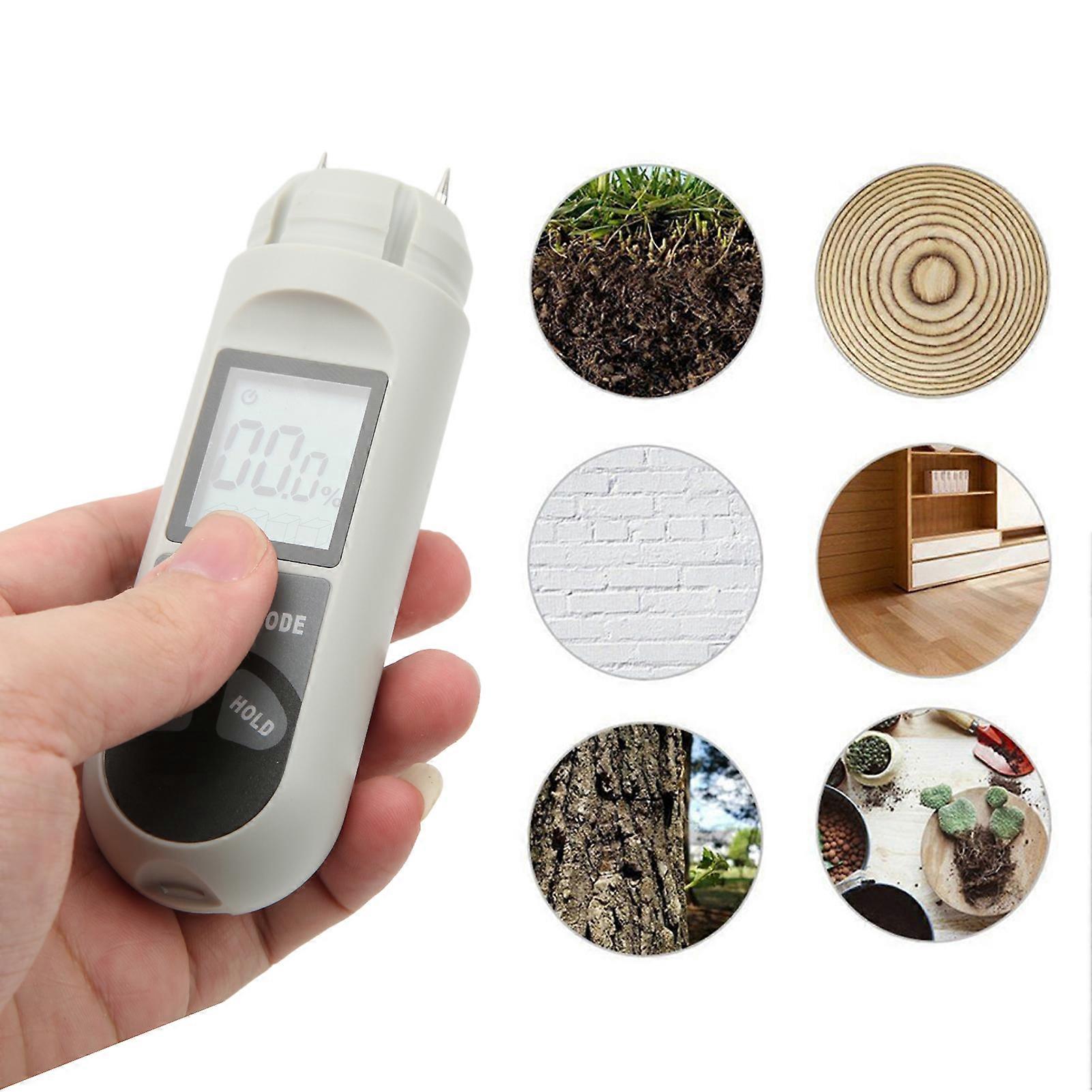 Wood Moisture Meter LCD Screen Easy Operation High Accuracy Durable Data Retention Auto Off Firewood Moisture Meter