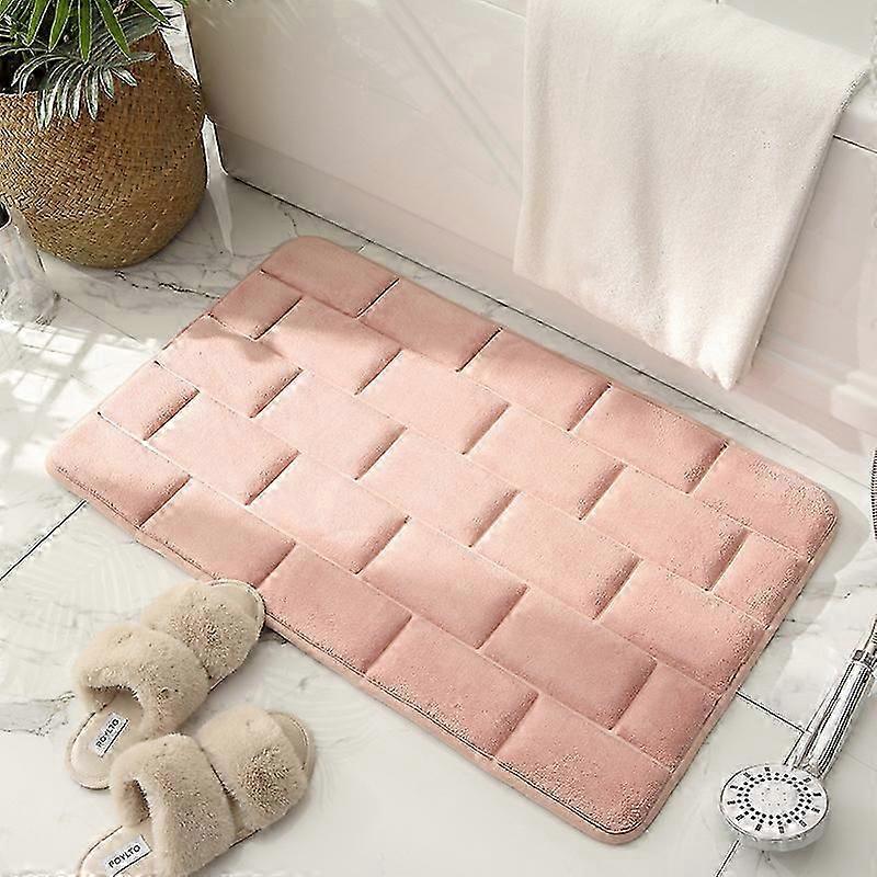 Memory Foam Badmatta Halkfri Rosa Badrum Mattor Absorberande Mjuk Maskintvättbar (pi ZVI