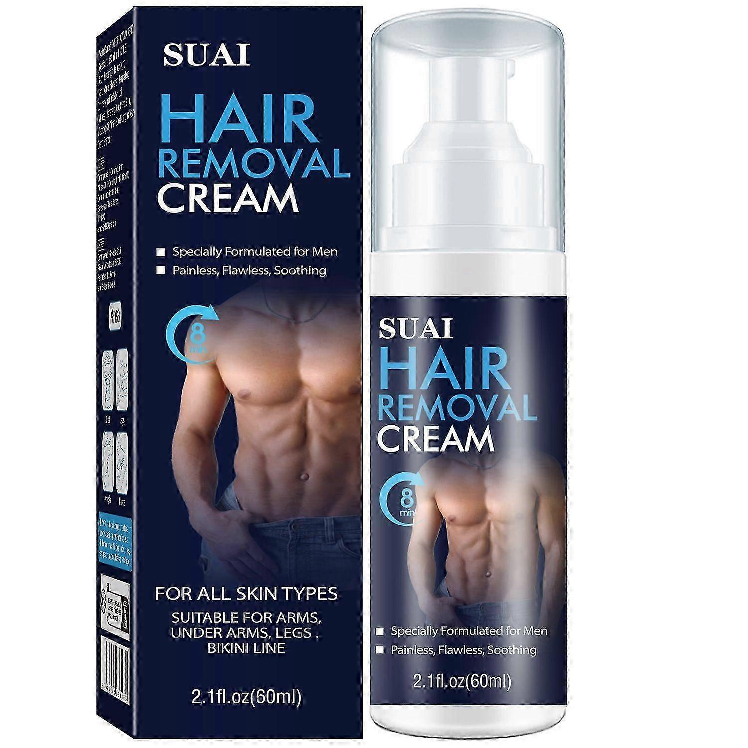 Hair Removal Cream,Painless|Flawless|No Irritation,Safe Hair Depilatory for Male underarm,Back,Chest,Legs,Gentle Formula Suitable for All Skin Types
