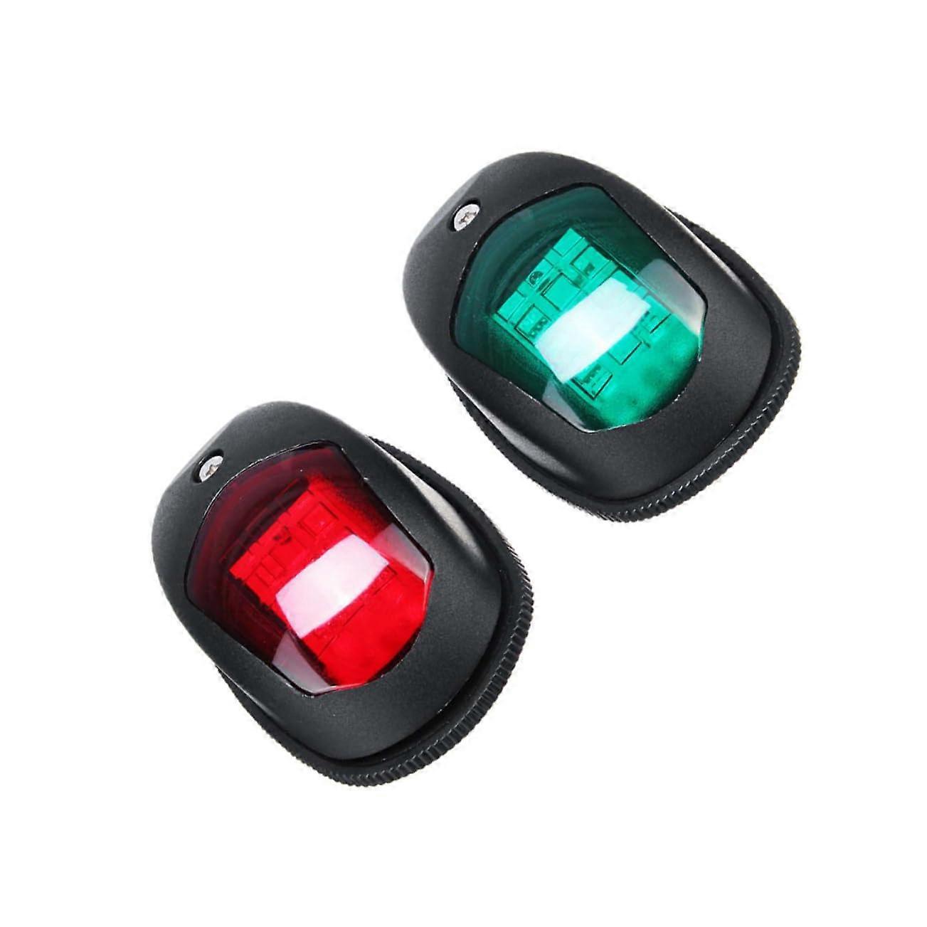 Boat Led Navigation Light 2pcs Dual Pack Marine Grade ABS Black Waterproof Boat Light