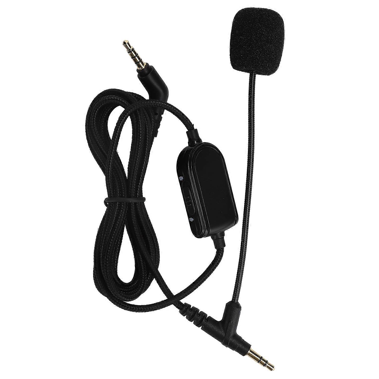 Headphone Audio Cable with Volume Control Gaming Headset Cord Line for VMODA Black