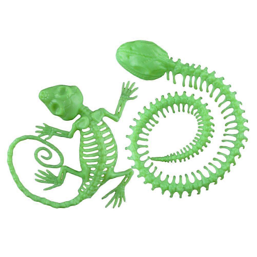1 Set Fake Snake Halloween Snake Toy Layout Luminous Fake Gecko Accessory