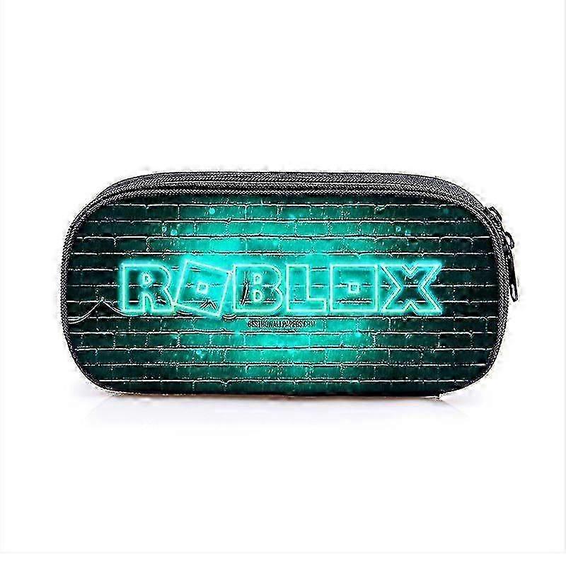 o1 roblox Çift kalem kutusu Roblox Polyester dikey kare kalem kutusu Çocuk kalem kutusu fgy1