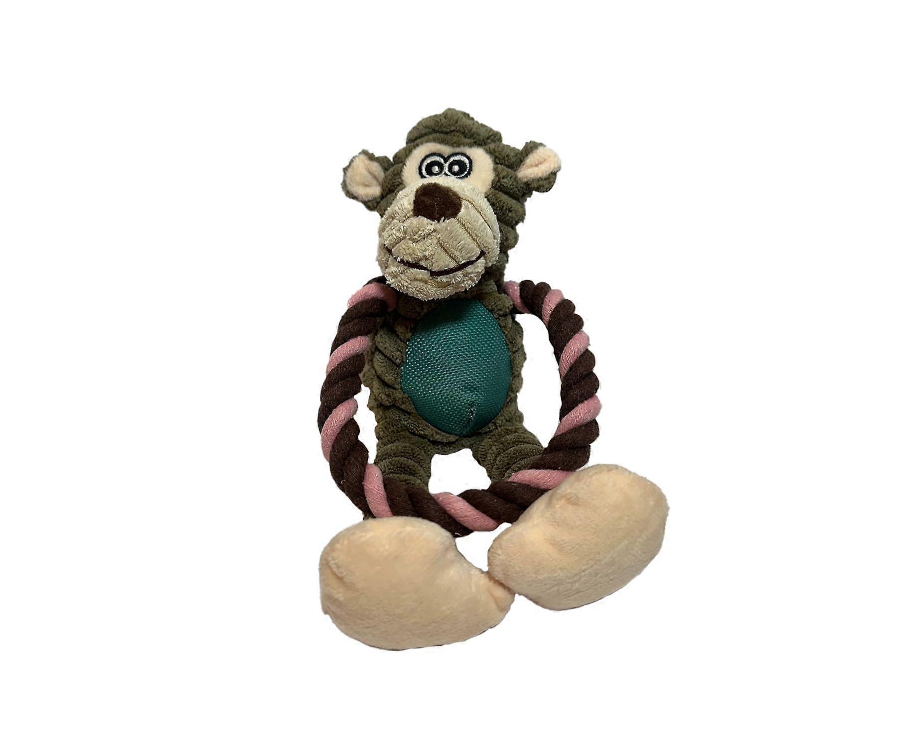 Soft Plush Squeaky Monkey Dog Toy Interactive Puppy Training TeethCleaning Small To Medium Dogs