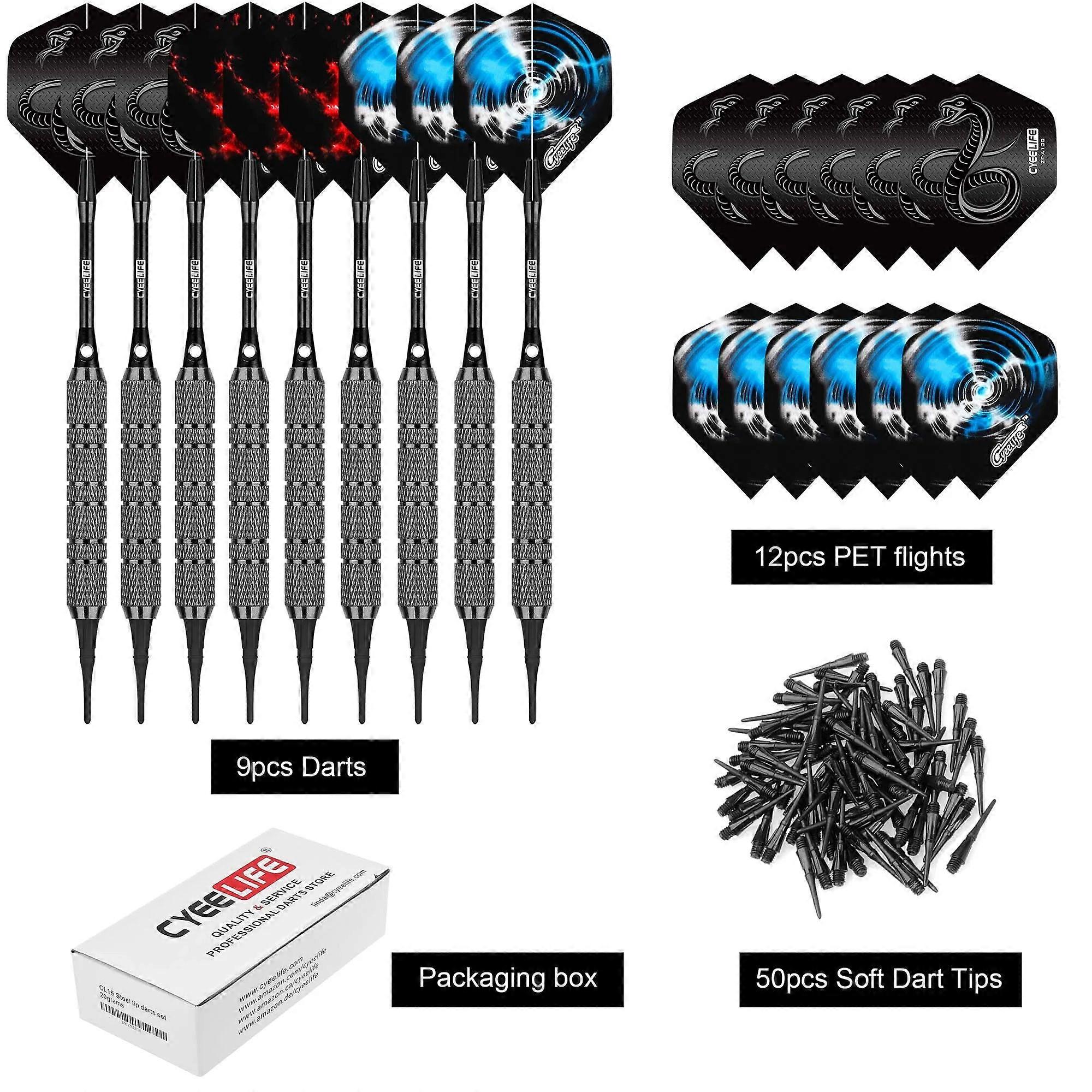 Soft Tip Darts Set 18g/20g - Safe Practice For Adults, Home Entertainment,
