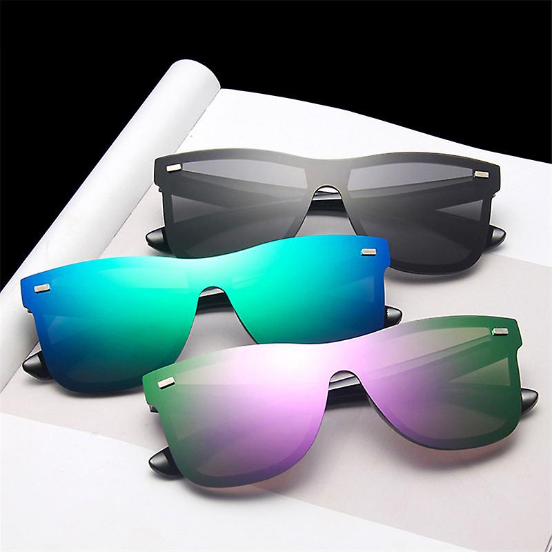 Siamese Sunglasses Men Rice Nails Ladies Sunglasses Luxury Colorful Mirror Shade