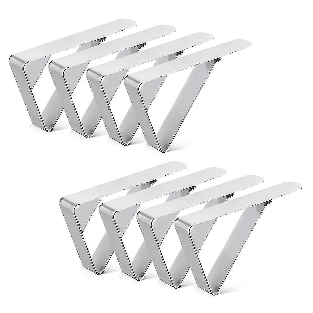 12pcs Silver Tablecloth Clips Adjustable Metal Clips Tablecloth Clamps