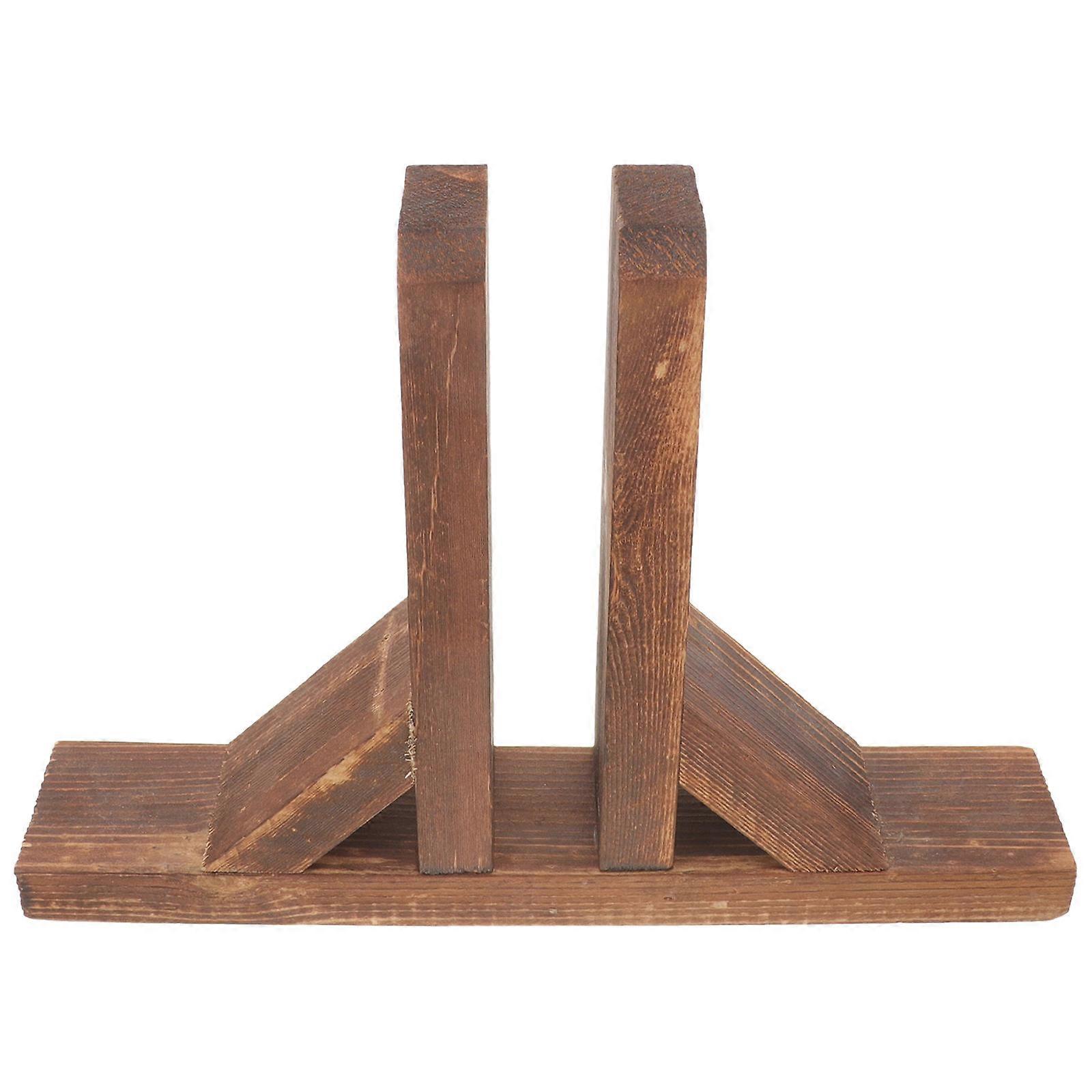 Room Divider Stand Wooden Base for Household Fence Support 2Pcs