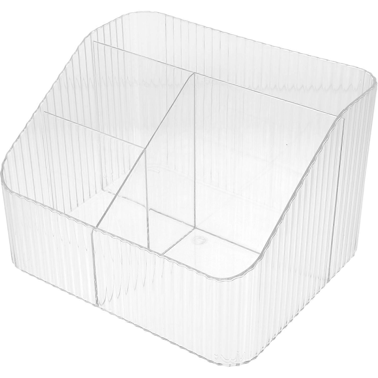 Table Compartment Organizer Acrylic Desktop Box for Sundries 2Pcs Holder