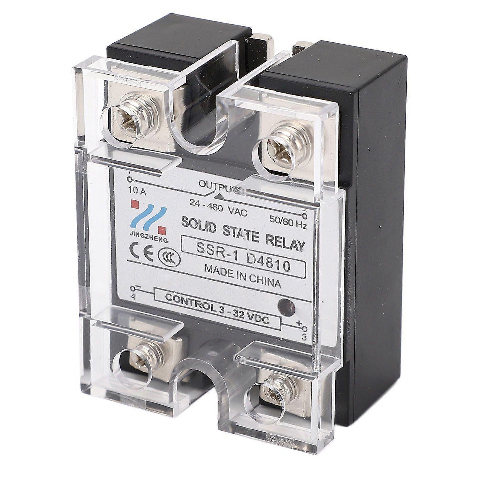 10A Solid State Relay DC Control AC SSR Semiconductor Relay Module 24480VAC Load Voltage