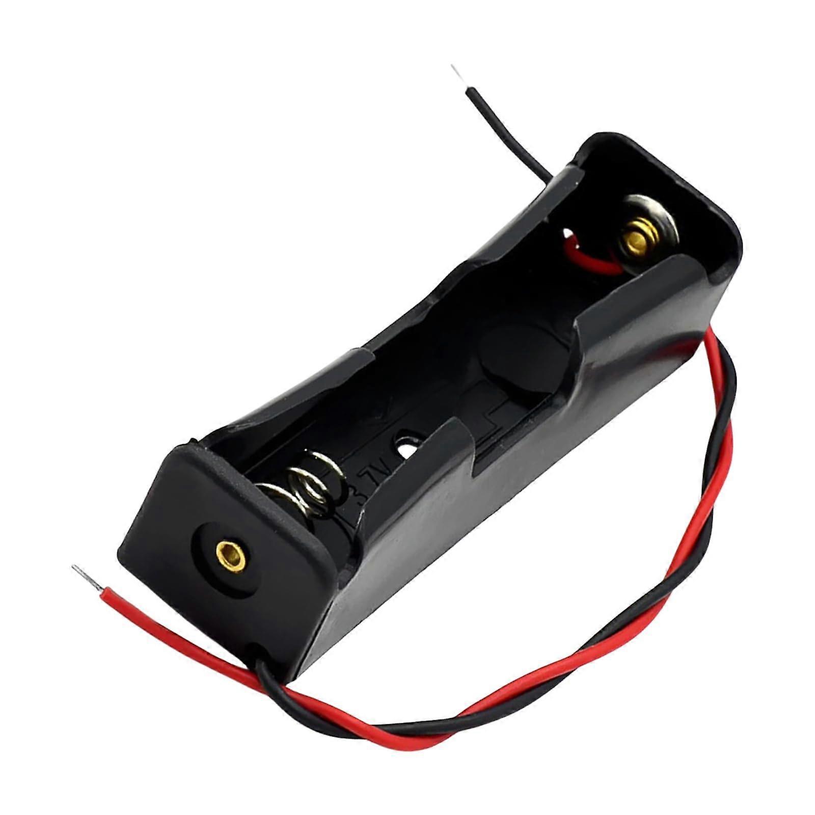 Secure Connection 18650 Battery Housing Case With Two Colored Wires Shock Resistant Battery Holder