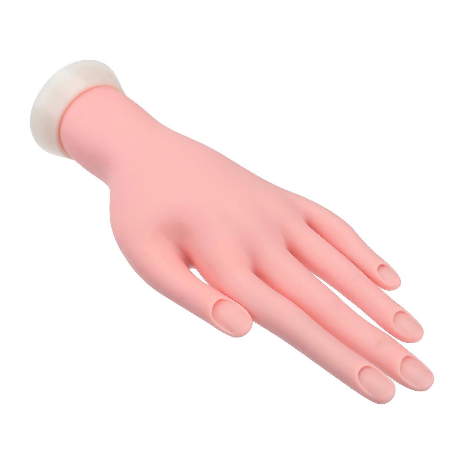 Beige Nail Art Practice Tool Fake Hand for Manicure Training