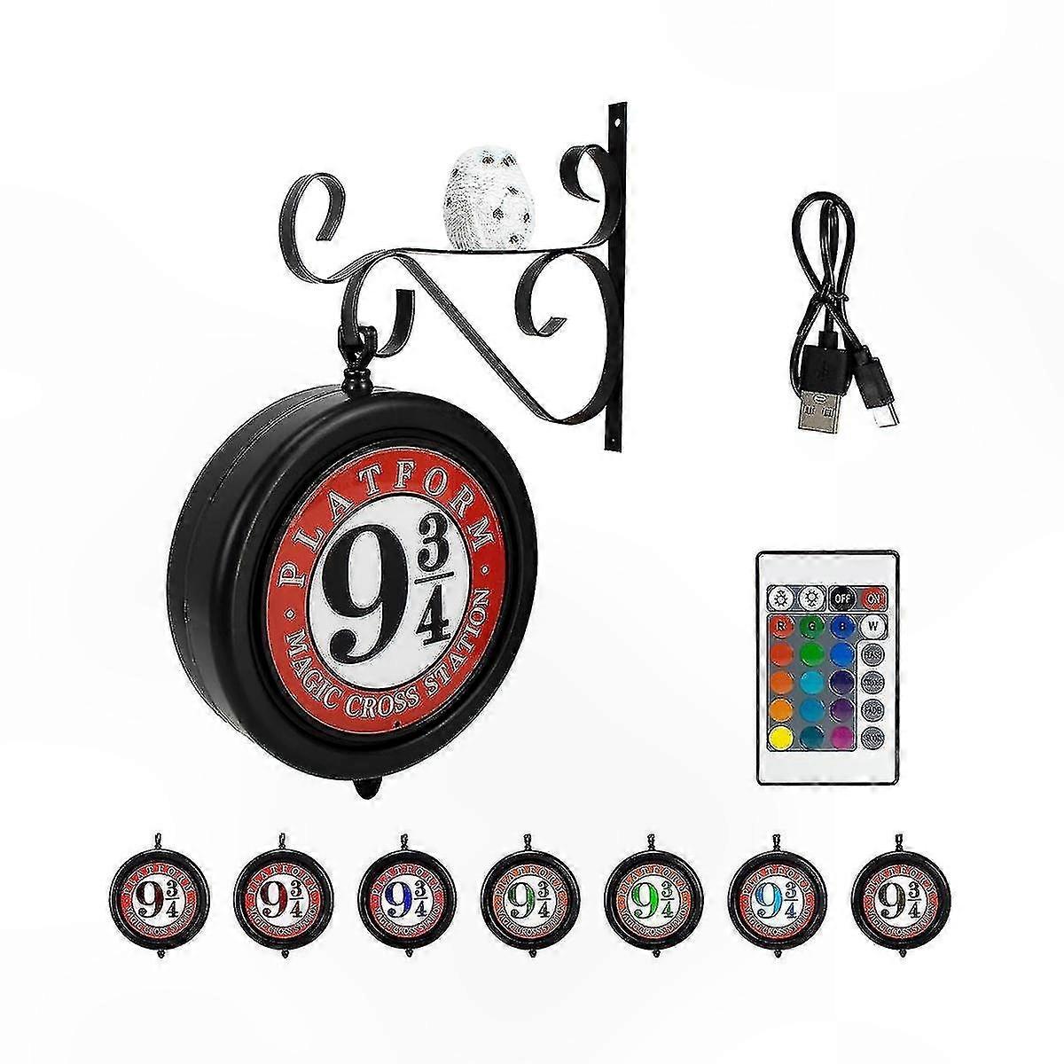 Hogwarts Express Inspired LED Sign, Rechargeable RGB Light with Remote Control for Wall or Hanging Decoration