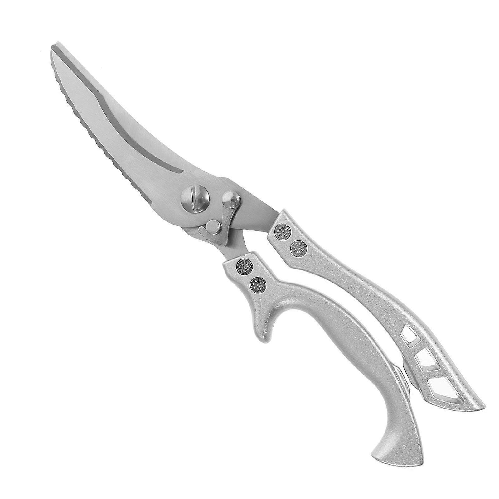 1Pc Kitchen Chicken Scissors Meat Shears with Anti-Slip Handle and Safety Lock