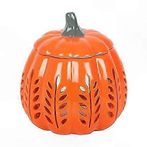 Brûleur à mazout en forme de citrouille avec découpe de feuilles
