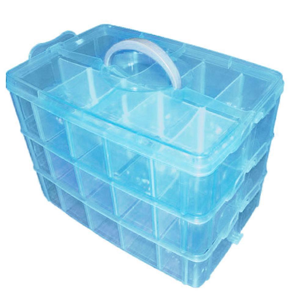 Cosmetic Storage Box Holder with 3-Layer Function for Jewelry Storage