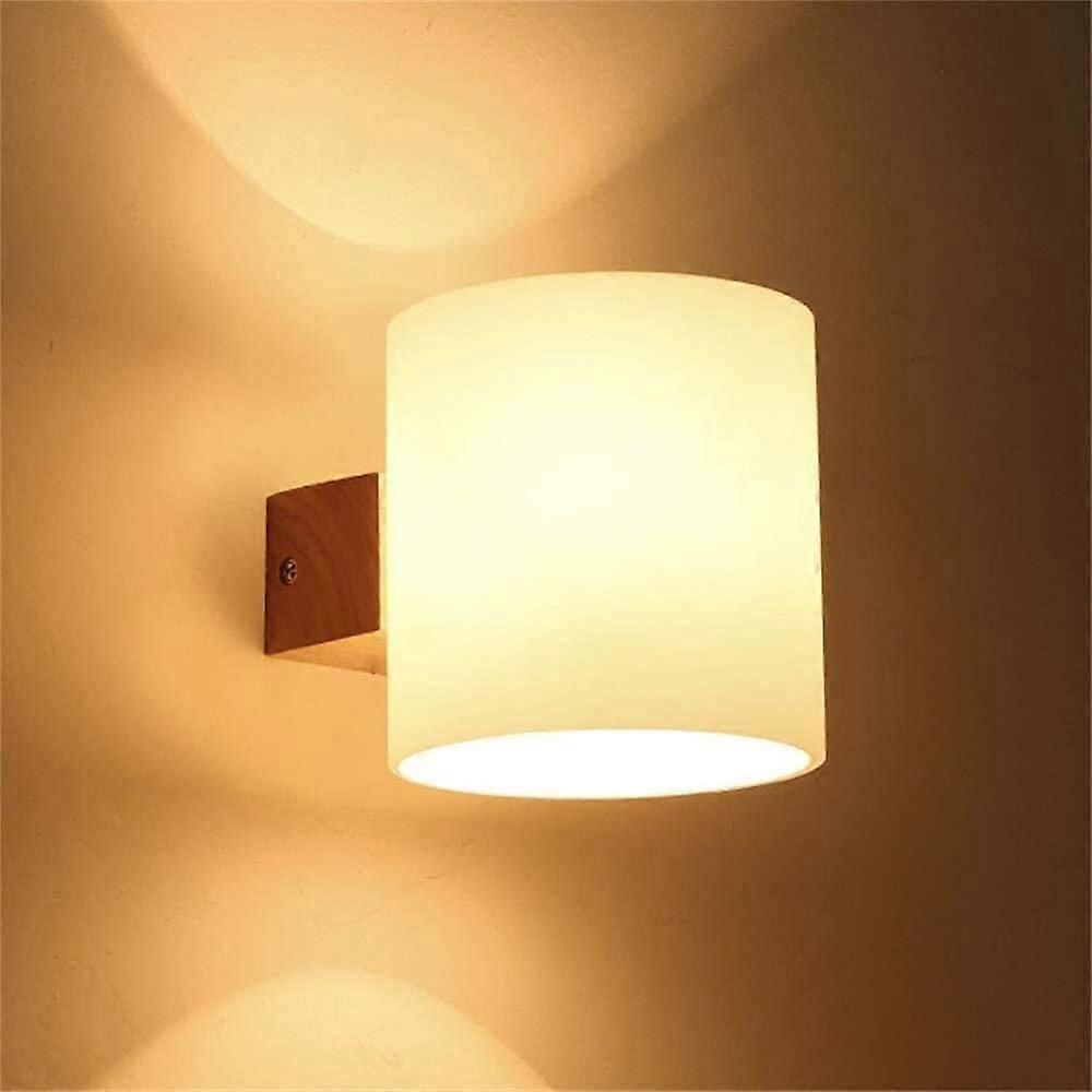 Nordic Log Wall Lamp Solid Wood With Pull Switch  Bedside, Living Room, Bedroom Wall Light