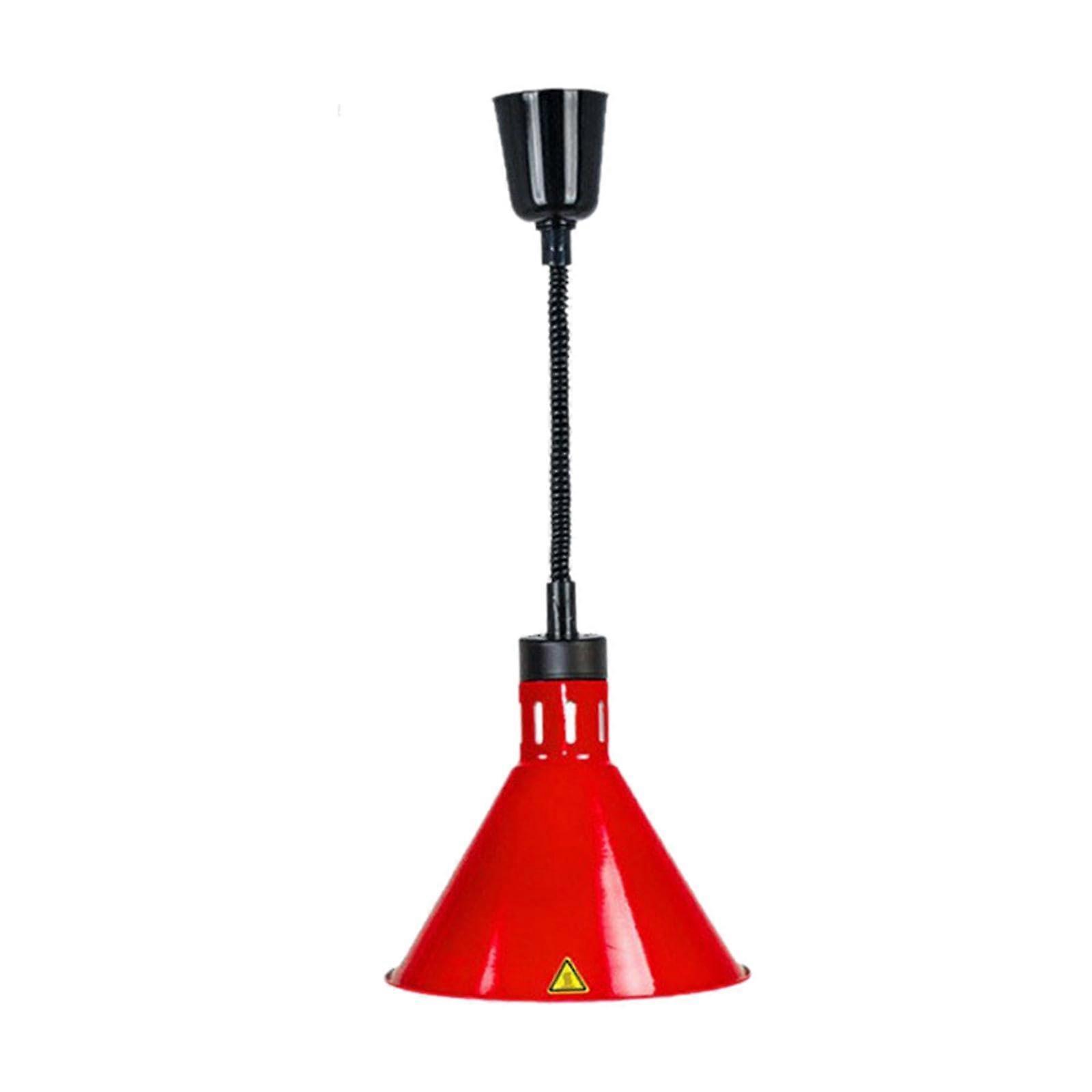 Buffet Warming Lamp Food Warmer for Fried Chicken, Red Electric Heating Lamp, Adjustable Height, Commercial Use