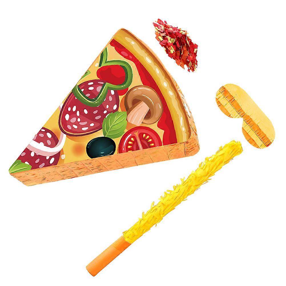Food Themed Pizza Slice Pinata for Party Games 2Sets