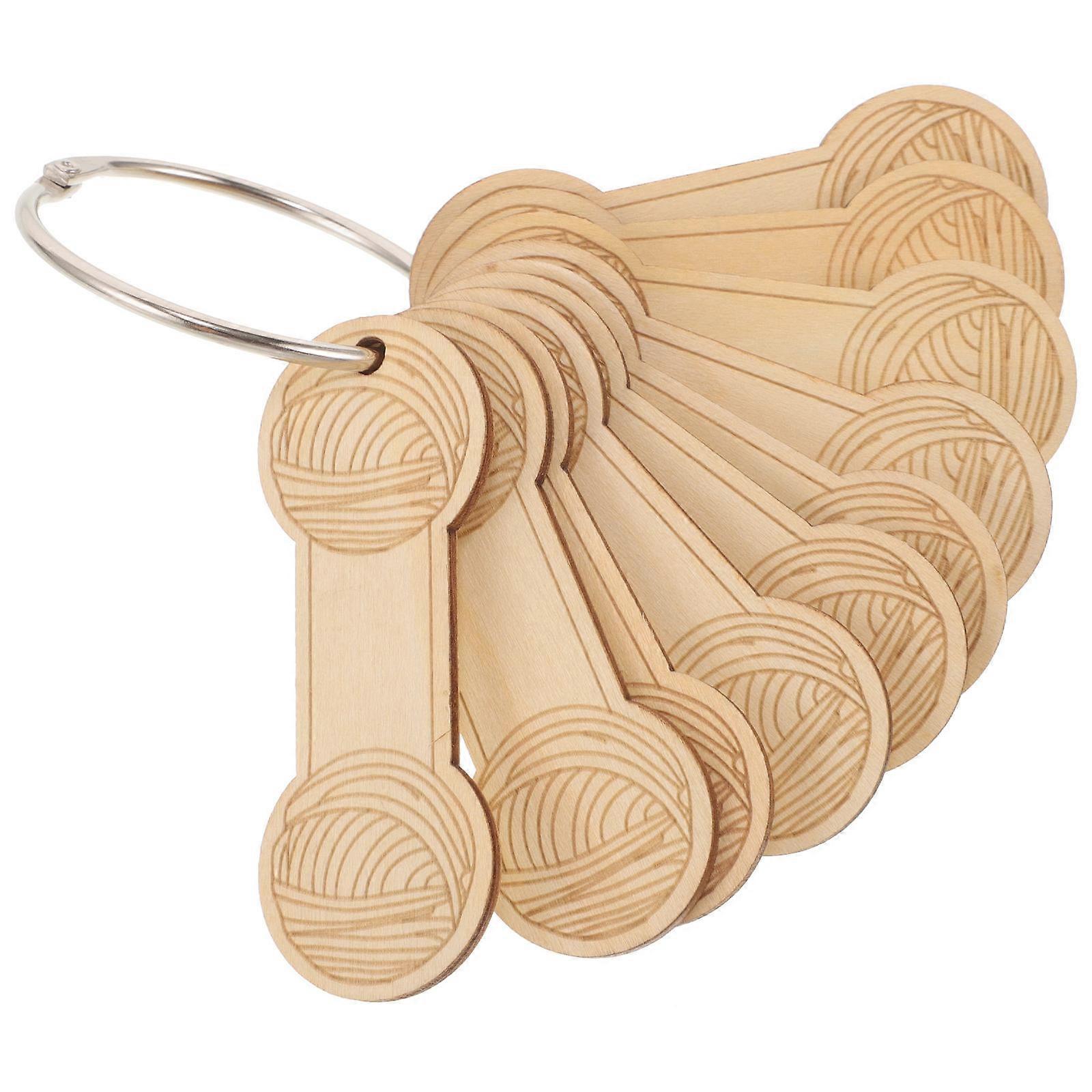 Yarn Bobbin Tool Kits for Craft Yarn Winding 3Sets Khaki Wood Metal