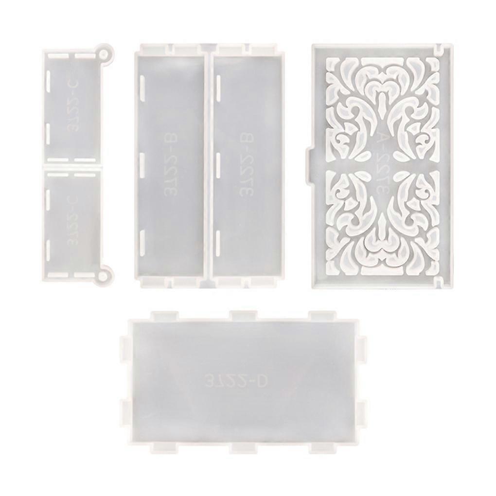 Mould Silicone Three Dimensional Storage Box Mold Case Boxes Multi-function Pattern Cases Resin Decorating Tools DIY