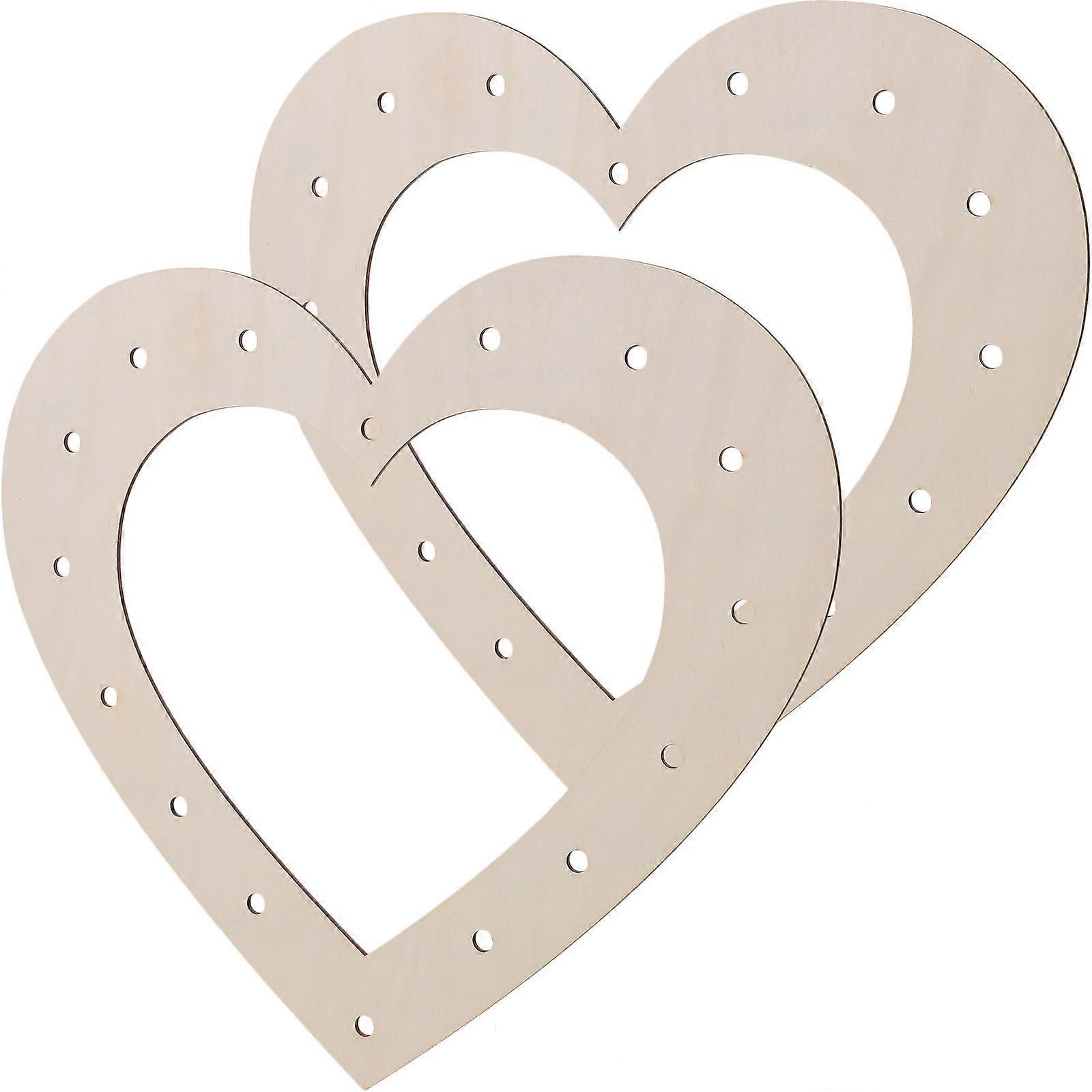 Wood Heart Wreath Frame for DIY 4Pcs Heart Shaped Wreath Frames
