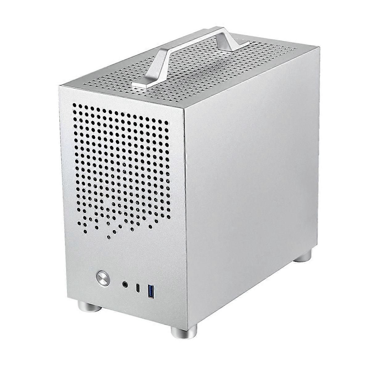 Micro-ITX Case PC Case SKTC A17 SGCC Computer Case Silver