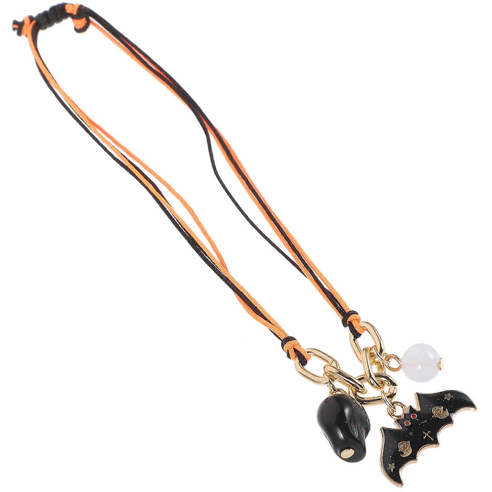Gothic Bat Bracelet for Party 2Pcs Luminous Punk Style Wristband