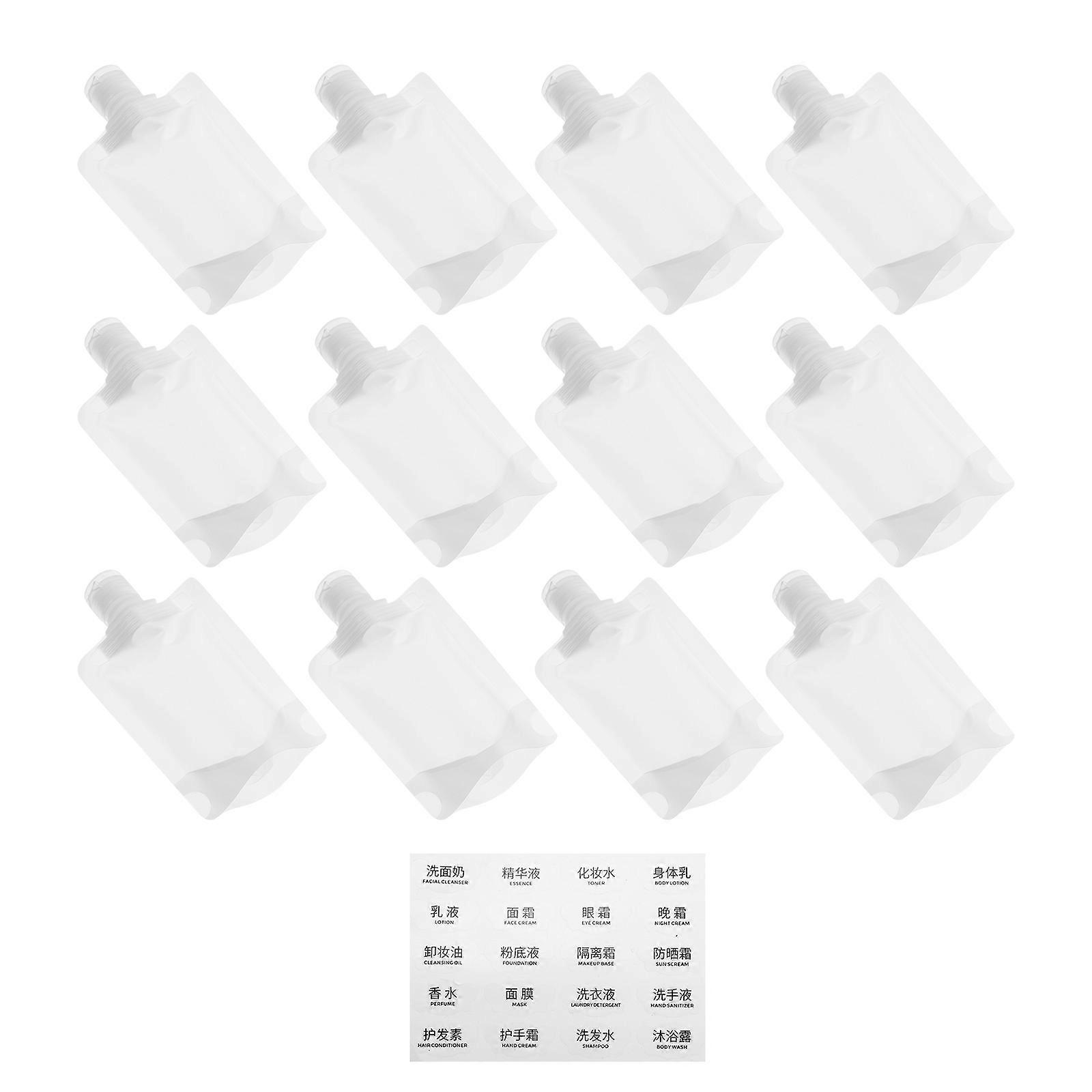Empty Squeeze Pouches 1 Set of 12Pcs Convenience for General Consumers 5.3X3.1In Portable Design