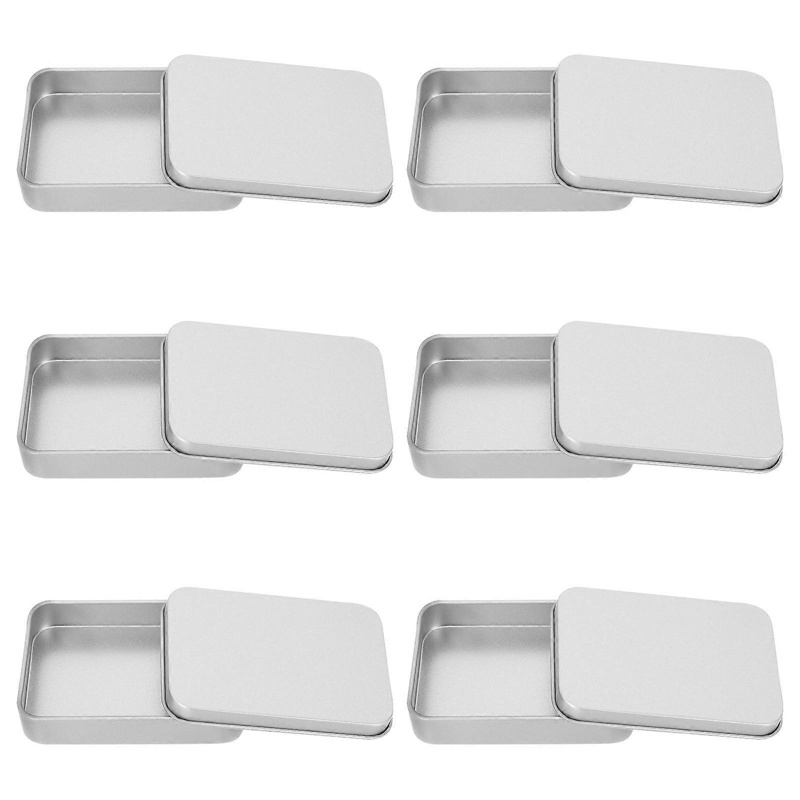 12Pcs Rectangular Tinplate Candy Cake Container for Jewelry and Gifts