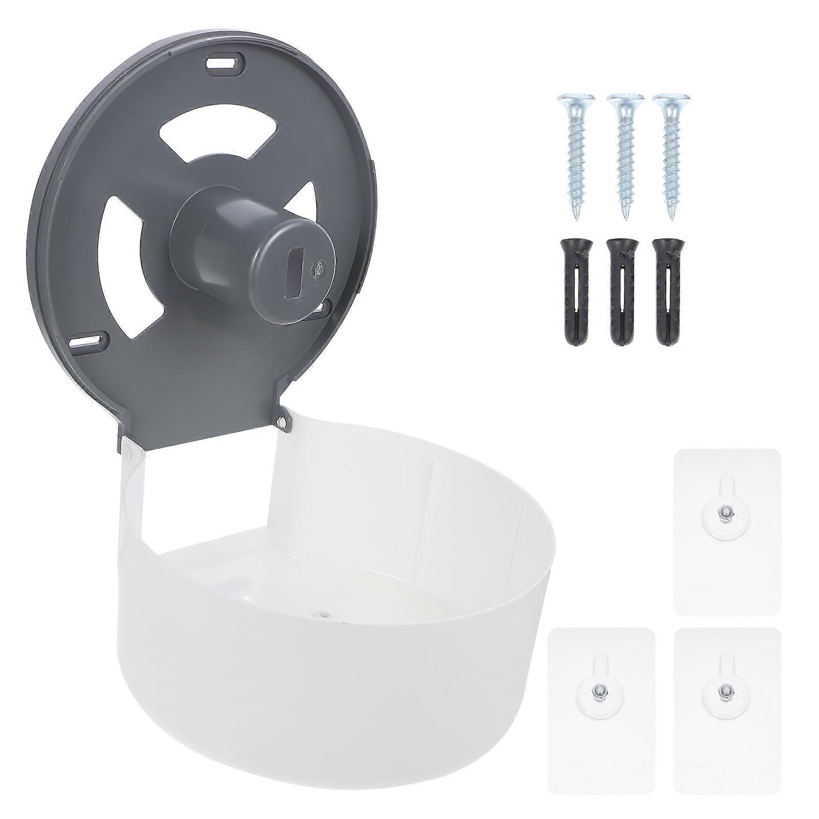 Paper Roll Dispenser Easy Installation Hotel Restaurant Use White 1Set