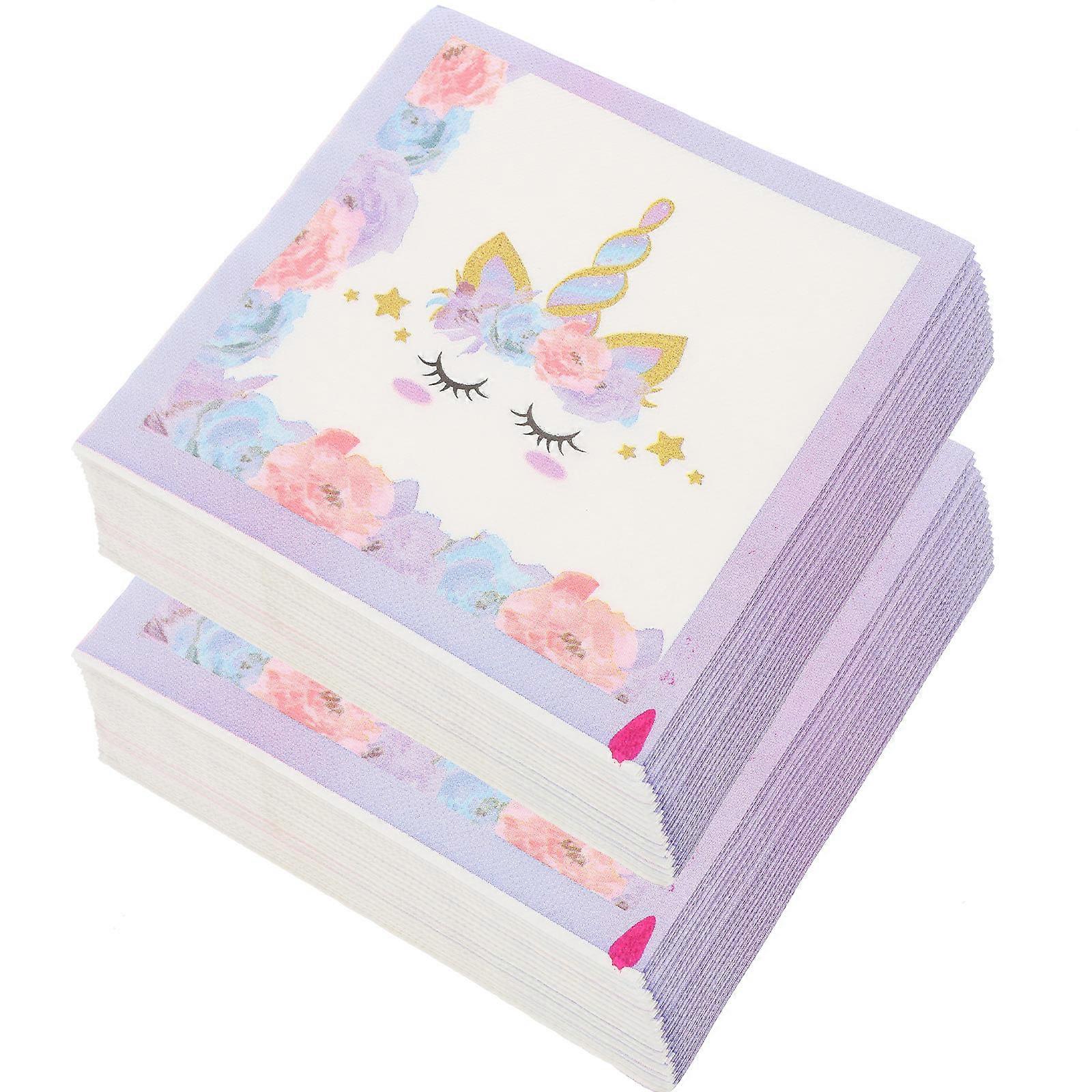 Decorative Party Napkins 80 Sheets Ideal For Graduation Party Daily Entertainment Printed Design Square Multi Color