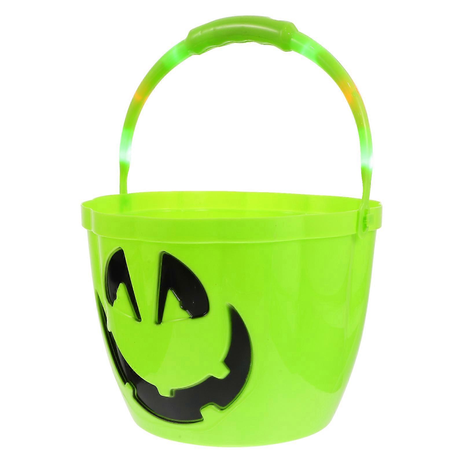 Glowing Halloween Candy Bucket Handheld Bucket 2Pcs for Halloween Party