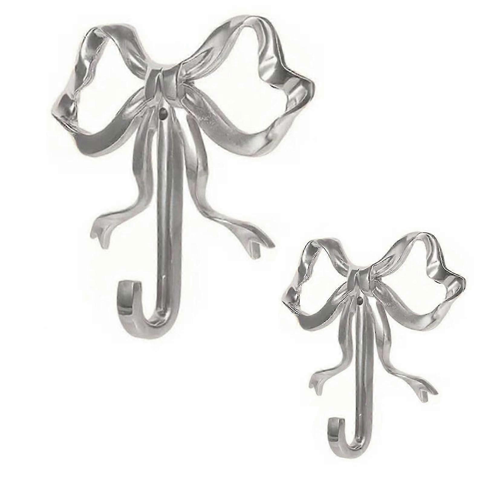 2025 2pcs Bow Knot Wall Hooks Multi-functional Decorative Bows Wall Hook
