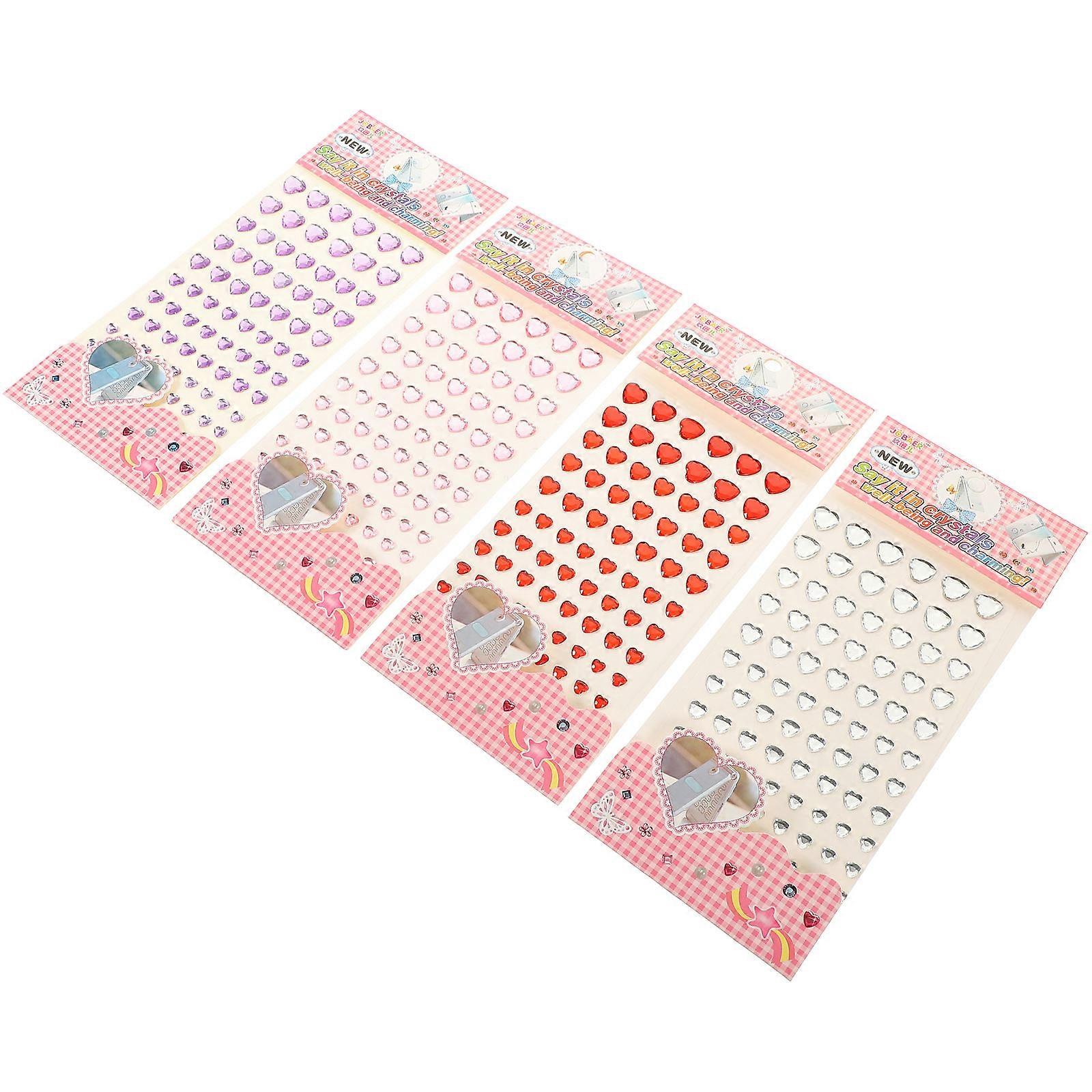 16 Sheets Diamond Rhinestone Stickers for Decoration Assorted Colors