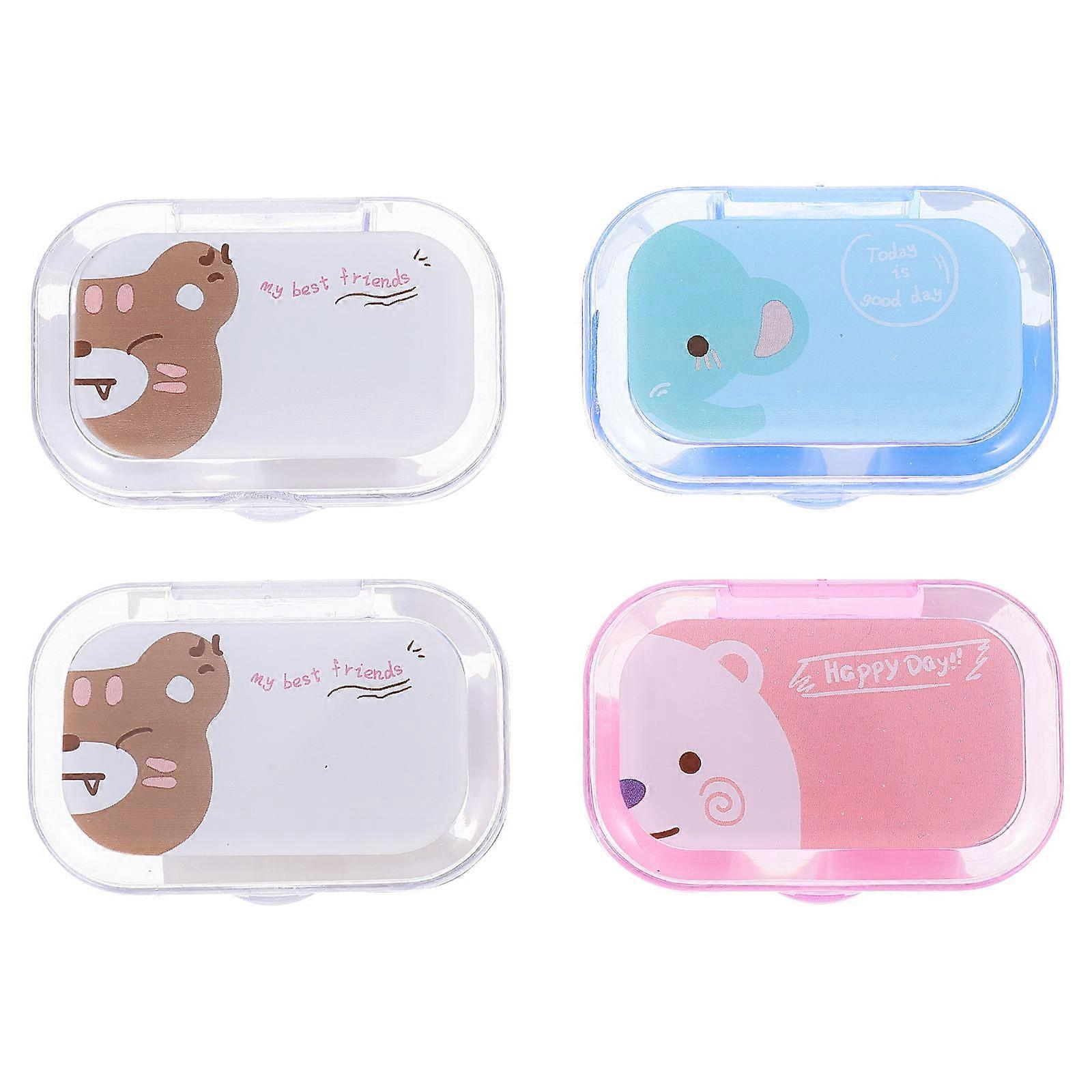 Cosmetic Lens Container for Storage 12 Boxes Contacts Lens Cartoon Boxes