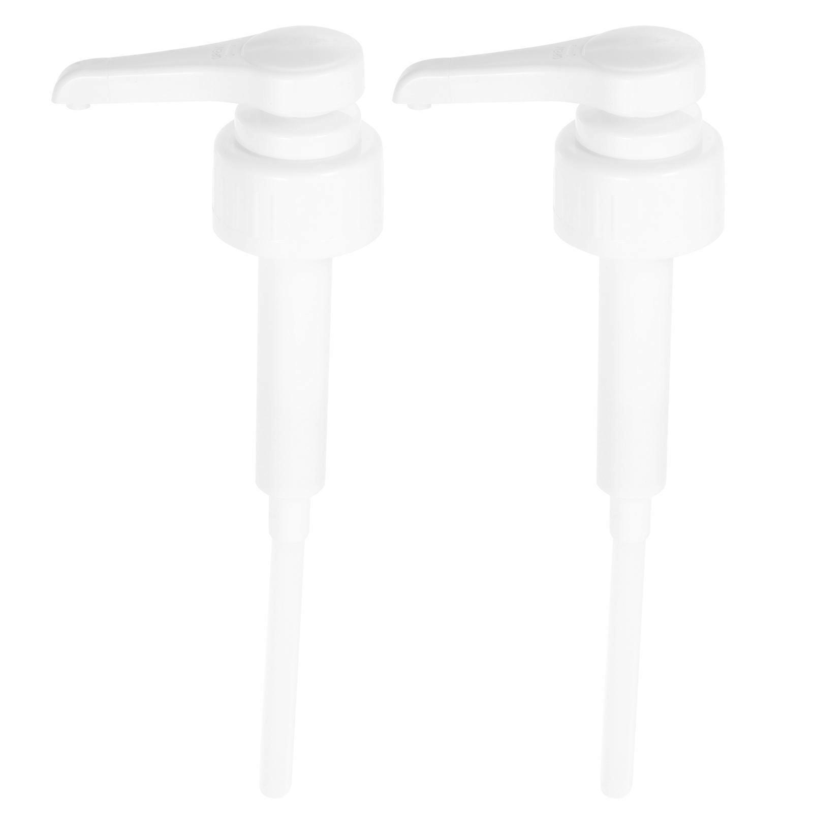 Syrup Bottle Pump Cylindrical Press-Type Design Restaurant Use 22x7.5x4cm Reusable Automatic Reset 2Pcs